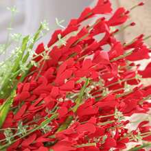 1/3pcs Artificial Winter Jasmine Flower Bouquet - Pastoral Style Faux Floral Arrangement, Wedding Decor Artificial Plant Bouquet & Bridal Handheld Bouquet, Multiple Color Options (Yellow/Red/Pink/White) Home Interior Pastoral Decor Fake Flowers - Multicolor - View 5