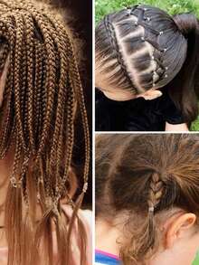 1000个/套 一次性弹力发圈和马尾辫发圈，不伤发，适用于发型设计、休闲装饰、日常发饰，适合所有季节、健身、返校季，发圈、橡皮筋、发绳 - 透明色 - 查看 4