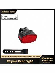 Juego de luces LED recargables por USB para bicicleta, súper brillantes delanteras y traseras, 4/6 modos, luces para montar en bicicleta de noche, iluminación delantera y trasera para bicicleta de montaña, equipo de ciclismo con luz de advertencia intermitente, montaje en el manillar, luz de freno trasera - Multicolor - Ver 14