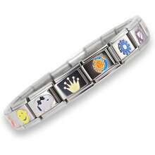 Complete Italian Charm Bracelet Set With 18 Customizable Charms - CutePal's - View 8