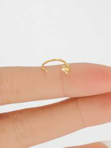 1件S925纯银镀金蝴蝶鼻钩，镀金穿孔环，纯银材质，蝴蝶鼻钩，独特穿孔饰品，男女通用穿孔饰品，鼻环耳环，适合日常佩戴，低过敏性。