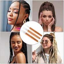 3 Pcs Crochet Needles Hook For Hair Loc Crochet Needle Dreadlock Hook Interlocking Tool For Dreads Braid Craft Hooks For Locs Needle Braiding Hair (1,2,3 Hooks) - / - View 2