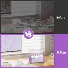 SUPEASY 3 Fächer Briefhalter - Mesh Metall Dokumentenhalter für Schreibtisch, Desktop Mail Halter und Briefablage (Lila) - Lilas - Voir 8