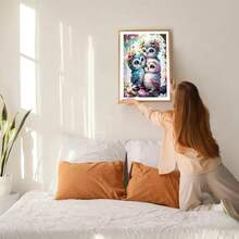 GDYEEH DIY 5D Owls Diamond Art Painting Kit, Flowers Full Round Drill Sparkling Diamond Painting Picture, Cute Owl Diamond Painting Art Craft Kits For Adults Beginners, Home Wall Decor 12x16inch - USGD037 - 查看 7
