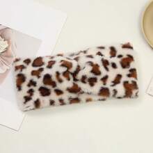 3/1pc Elegant Vintage Leopard Print Headband - Thick Warm Winter Headwrap For Women, Soft Fabric, Suitable For Fitness, Outdoor Activities, Holiday Gifts (Christmas, Valentine's Day, Easter), Sports Accessories, Knotted Headband, Comfortable Winter Wear