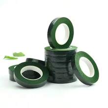 Cinta floral de 1/2 pulgada de ancho, cinta adhesiva para jardinería, adecuada para ramos, tallos, cálices, suministros de manualidades para floristerías, decoración y empaquetado de bodas, suministros de manualidades florales, ramos de boda, verde oscuro, verde claro, verde hierba, marrón oscuro, decoración navideña, decoración de Halloween, decoración del hogar, la oficina y el jardín, decoración festiva - Multicolor - Ver 3