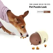 Durable Silicone Dog Treat Dispensing Toy - Interactive Chew & Dental Care Feeder For Dogs - Fun & Engaging Puzzles For Boredom Relief - LeakageCupBrown - View 2