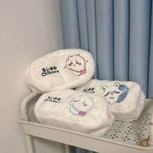 1pc Pen Case Self Deprecating New High-Value Large Capacity Cartoon Student Storage Bag Cute Text Random Style, New Year Gift, Valentine's Day Gift, Easter Gift[Stochastic Style] - Multicolor - View 1