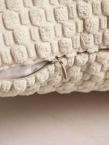 1pc Solid Corduroy Pillowcase (Without Filling), Simple Jacquard Pillowcase, Universal Cushion Cover, Suitable For Home Decor, Living Room Sofa, Bedroom, Outdoor, All Season - White - View 6