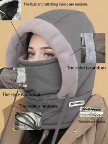 1顶女士纯色防水休闲可爱优雅波西米亚风抓绒保暖冬帽，男女通用秋季多功能耳罩帽，适合日常外出、滑雪、骑行 - 多色 - 查看 13