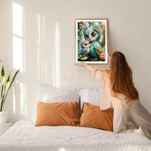GDYEEH DIY 5D Owls Diamond Art Painting Kit, Fantasy Full Round Drill Sparkling Diamond Painting Picture, Flowers Diamond Painting Art Craft Kits For Adults Beginners, Home Wall Decor 12x16inch - USGD056 - 查看 6
