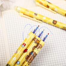 Capybara 6pcs Erasable Gel Pens - Blue & Black Ink, Retractable Design, Smooth Writing, Quick-Dry Ink, Non-Blurring, Elegant Stationery For Home, & Office, Large-Capacity Multi-Layer Pencil Case,Back To Season Gift,Back To School Supplie Essentials Office Supplies Valentine's Day Gifts