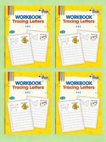 1/2/4pcs 32-Page ABC Letter Tracing Workbook Notebook | Suitable For Preschool And Kindergarten ABC Letter Practice | Fun Early Writing Practice Notebook With Drawing Pages, Practice Book, Magic Words, Great Gift And Practical Durable English Writing Notebook, Ideal For Back To School Season - Multicolor - View 12