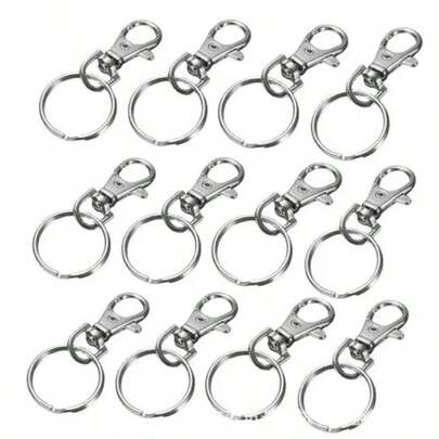 6/8 st kreativa legeringsvridbara nyckelringar fiskmunnsspänne DIY-väska hängande dekorationstillbehör