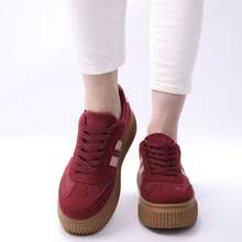 Giày thể thao đế cao mới dành cho nữ, giày casual, giày nữ - Đỏ - Xem 3