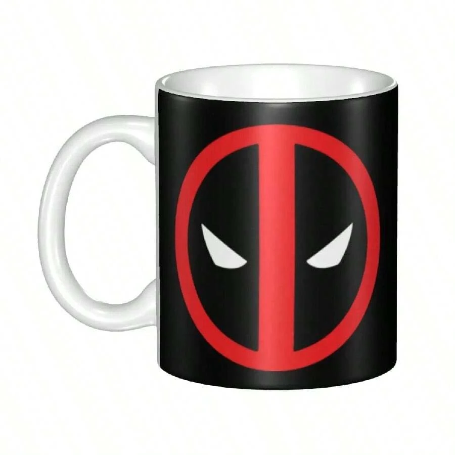 DIY Superhero Deadpool Ceramic Mug Custom Coffee Cups Creative Gift(1).Jpg - trắng - Xem 1