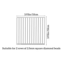 Stainless Steel Diamond Art Ruler, 2 Rows Square Beads Alignment Tool Ruler For Diamonds Painting,Precise Drill Straightening Tool For Dot Drill DIY Crafts (Square Diamond-Medium Size, 2 Rows) - SquareDiamond-mediumSizeSquareDiamondMediumSize - View 3