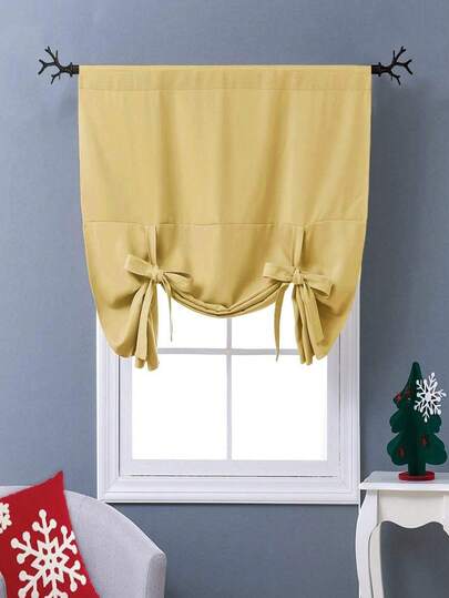 1 pièce Nouveau rideau occultant en faux soie dorée, store romain, rideau à enroulement pour la décoration de la cuisine, du magasin, du supermarché, de la vitrine de boutique. Facile à tirer et à ranger. Convient pour la villa, le balcon, le salon, la chambre à coucher