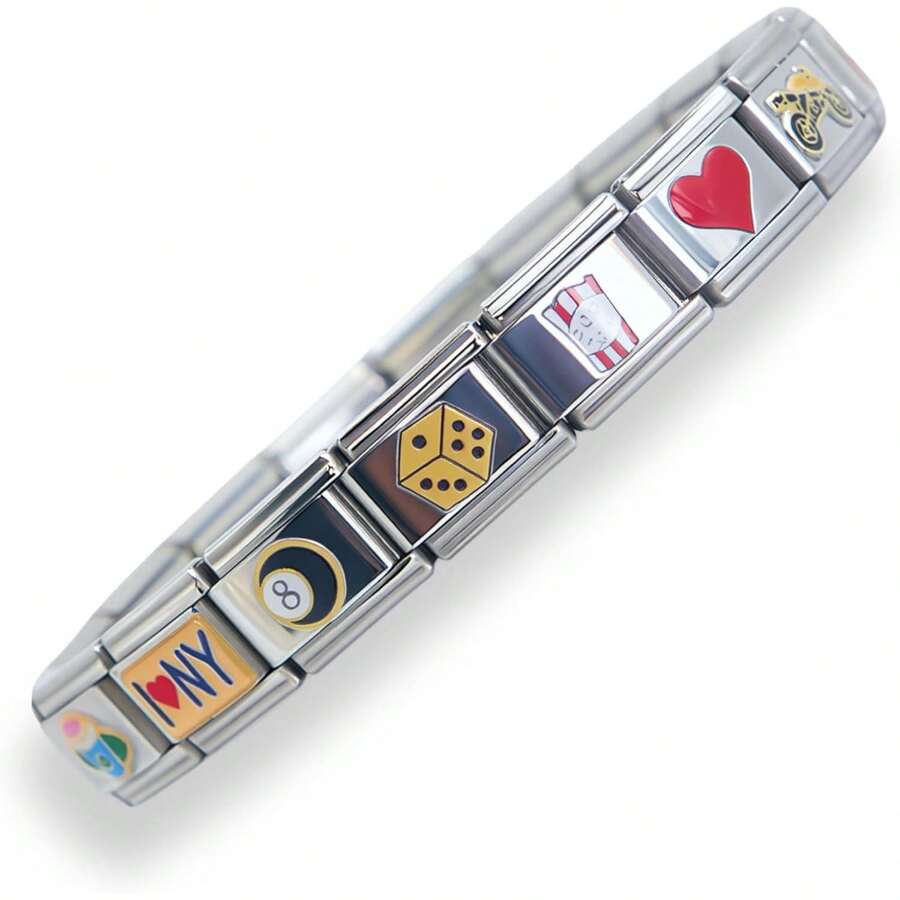 Juego completo de pulsera de encantos italiana con 18 encantos personalizables - Rebelde - Ver 1