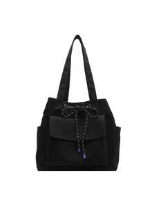 时尚百搭休闲大容量手提包 - 黑色 - 查看 7