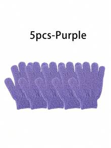 10只装可重复使用的去角质沐浴手套，适用于擦洗、背部按摩、身体去角质，是开学必备的身体清洁用品，也可作为毛巾、浴海绵或沐浴手套使用。 - 彩色 - 查看 14