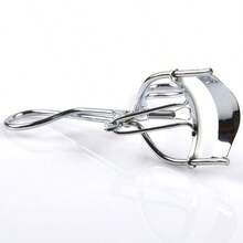 New Silver Metallic Eyelash Curler With Chrome Plating And Spring Mechanism - Practical Beauty Tool, 18g - Silver - View 3