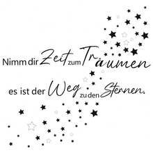 HPNIUB Wandtattoo Sprüche Nimm dir Zeit zum Träumen Wandtattoo Schlafzimmer Aufkleber Selbstklebend Wandaufkleber Wandsticker Wandtattoo Wohnzimmer Sprüche Zitate Wandsticker Flur und Diele - D - Übersicht 1