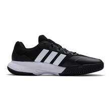 Adidas 男士 GameCourt 2 M 网球鞋，户外休闲两用，轻便，减震，KI0780 - 黑色/白色 - 查看 2
