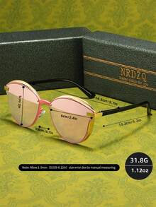 NRDZQ 时尚女士眼镜，偏光猫眼拼接眼镜，采用TAC材质，轻便舒适，适合驾驶、户外活动、派对、优雅场合、摄影、旅行、休闲等，是送给女性的理想礼物（生日、情人节、夏季、婚礼、节日），日常及特殊场合皆宜，时尚镜框，佩戴舒适，简约百搭，是馈赠佳品，高端品牌节日礼品精品眼镜，夏季套装，礼盒套装，教师节，返校季。 - 彩色 - 查看 9