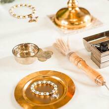 跨境热销心形翅膀十字架圣餐念珠手链，祈祷婚礼派对手工串珠 - 彩色 - 查看 6