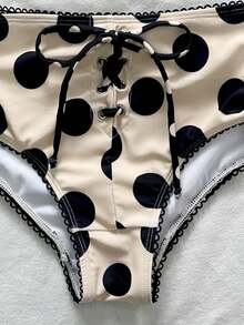 Bộ bikini nữ chấm bi gợi cảm buộc dây, thích hợp cho kỳ nghỉ, bãi biển, tiệc tùng, được làm từ chất liệu co giãn cao cấp, phù hợp cho mùa xuân và mùa hè. - Nhiều màu - Xem 6