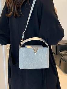 时尚高品质亮片手提包，新款奢华感单肩包，独特休闲斜挎包