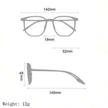 1pc Women's Fashion Retro Glasses, Suitable For Students And Everyday Wear - Black - View 3