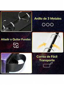 EstiloEstilo50 PáGinas Carpeta De Tarjetas, ÁLbum Para Tarjetas,Estuche PortáTil Para Carpetas, Puede Contener 400 Tarjetas,El Mejor Regalo Para Coleccionistas Y NiñOs,Regalos De Halloween. (Amarillo)VersióN MejoradaVersióN Mejorada - Rojo - Ver 6