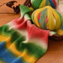 2pcs Rainbow Gradient Wool Yarn Balls, 200g - Perfect For DIY Knitting And Crochet Projects, Ideal For Shawls, Sweaters, Blankets, Hats And Scarves