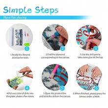 MRMIOOM 5D Cute Hen Diamond Art Kits For Adults Beginners, DIY Full Round Drill Diamond Painting Kits, Colourful Chicken Paint By Diamonds Dots Gem Art Crystal Easy, Home Wall Decor 30x40cm - D016-美國 - 查看 6