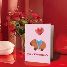 Valentines Day Card For Husband Wife Boyfriend Or Girlfriend Cute Capybara Valentine Gift For Him Or Her - WY505 - 查看 4