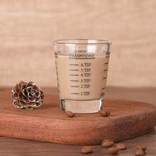 1pc Calibrated Glass Cup, Microwave , Suitable For Espresso, Wine, Versatile Kitchen Tool For Baking, Milk, Water And Flour Measurement - Multicolor - View 7