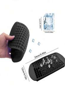 1 Small Square 160 Grid Silicone Ice Cube Tray, With Good Cold Resistance And Durability, Ice Mold, Pudding Mold, Suitable For Home, Bar, And Other Places, Easy To Use,. - Multicolor - View 8