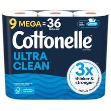 ⭐Mother's Day Cottonelle Ultra Clean Toilet Paper,24 Family Mega Rolls = 132 Regular Rolls,9 Mega Rolls = 36 Regular Rolls,4 Extra Large Rolls (Equivalent To 16 Regular Rolls) - Ultra Clean Care With A Wavy Texture, Effectively Cleans, Septic TankSafe And Clog-Proof, Soft And Strong, Value Pack. Cottonelle Toilet Paper, Extra Large Rolls, Septic TankSafe Paper, Clog-Proof, Soft And Strong, Ultra Clean Texture, Flushable Toilet Paper,Packaging May Vary - 多色 - 查看 4