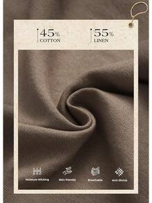 Women's Linen Shorts Dress Casual Wide Leg Summer Pleated Shorts High Waisted With Pockets 10A Valentine's Day 125J - 卡其色 - 查看 2