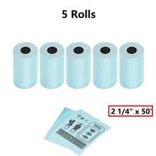 2 1/4英寸 x 50英尺 热敏收据纸卷，55克/平方米 - 兼容所有POS系统、收银机，57x40毫米收据纸卷