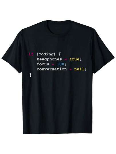 Programming If Coding Headphones Tee Programming Shirt T Shirt