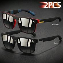 WSZ 2pcs Retro Striped Unisex Sports Glasses, Classic Outdoor Cycling Fishing Driving Beach Glasses, Suitable For Men And Women In Summer - 2PCSF733 - View 16