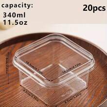 10/20pcs Mousse Cake Boxes, PET Material Food Packaging Boxes, Flip-Top, Transparent, Can Accommodate Tiramisu, Soy Milk, Mousse Cakes, Suitable For Bakeries And Restaurants - Multicolor - View 9