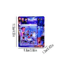 Mattel 一套（颜色随机）新款卡通韩流恶魔猎人少女迷你笔记本配迷你笔卡通文具套装，包含笔记本和圆珠笔，小套装，小学生礼物，文具