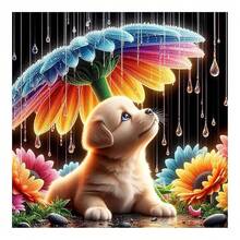 Dog Diamond Painting Kit For Adults, 5D Flower Diamond Art Beginners - DIY Full Diamond Dot Gem Art Paintings, Suitable Gifts, And Home Decoration Crafts, 12x12Inch - Dog-2 - 查看 1
