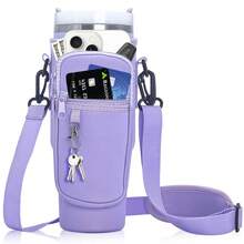 1PC 40oz/30oz-1.2L Insulated Water Bottle Holder Bag With Phone Pocket, Tumbler With Handle With Adjustable Strap Bollus,Key Hook,Compatible With Stanley Bottles,Suitable For Hiking Travelling Camping Sports Water Bottle Case - Insulated Bag Crossbody - Multicolor - View 10