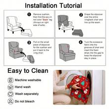 Chair Covers - Red Sole Christmas Print - View 10