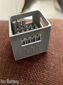 1个3D打印AAA/AA电池收纳盒 - 高容量，30/20个隔层，耐用塑料材质，适合家居装饰、圣诞节和万圣节礼物、电池整理盒 | 装饰性电池盒 | 可堆叠设计 - 彩色 - 查看 7